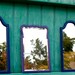 Twin Camelback Mirrors in Glossy Cobalt Blue