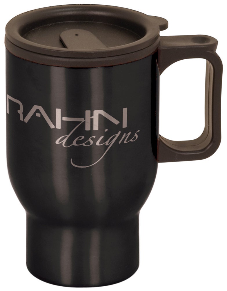 Personalized Coffee Mug Travel Stainless Steel With Handle Choose Color Laser Engraved