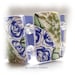 Blue Rose Polymer Clay Tile Bracelet
