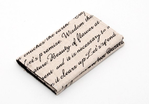 Business card holder/small wallet/business card wallet/gift card case - padded - jottings