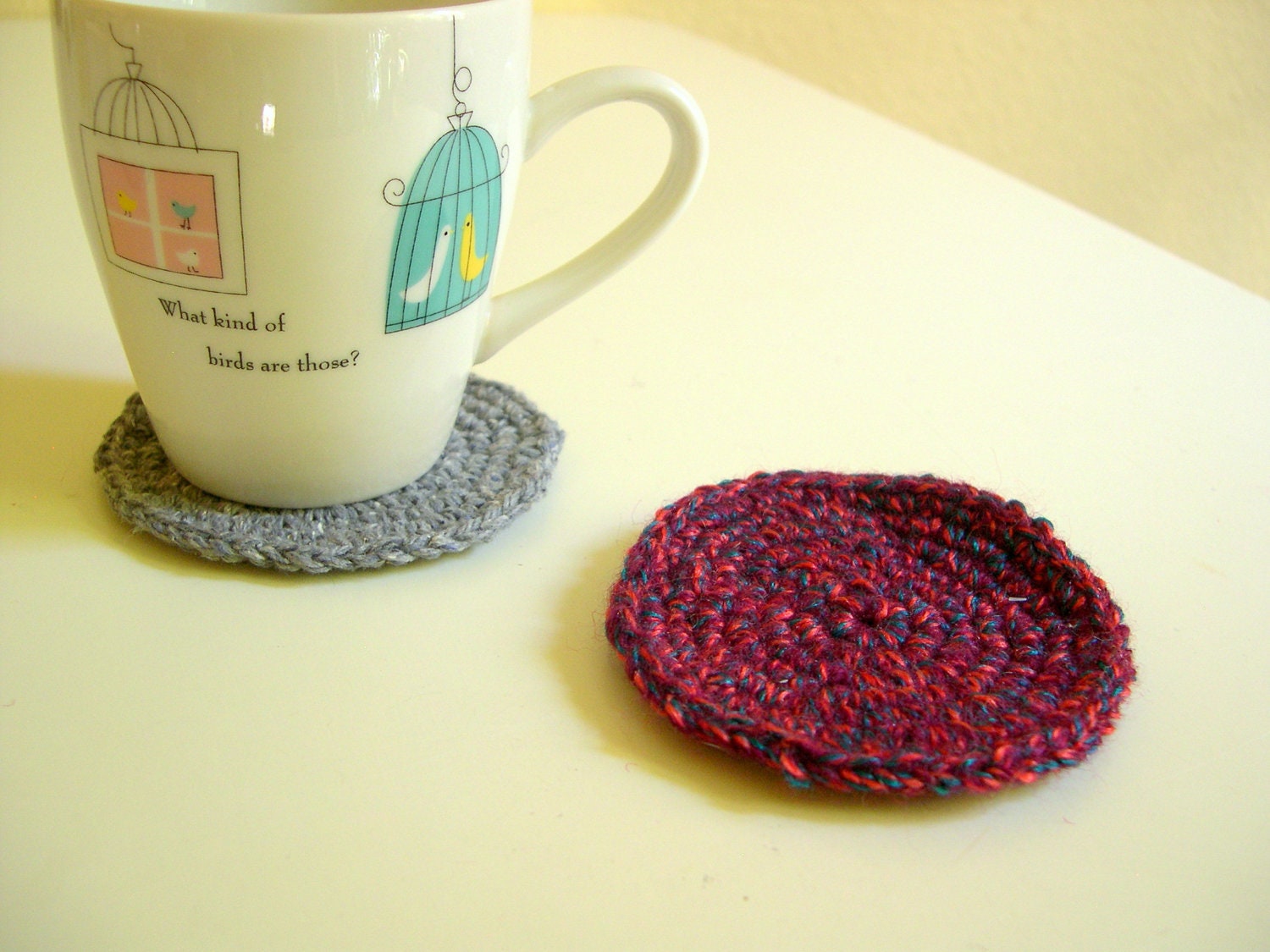 50%  Hand crocheted coasters