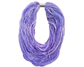infinity knit scarf - lilac, lavender, light purple chunky merino wool scarf necklace