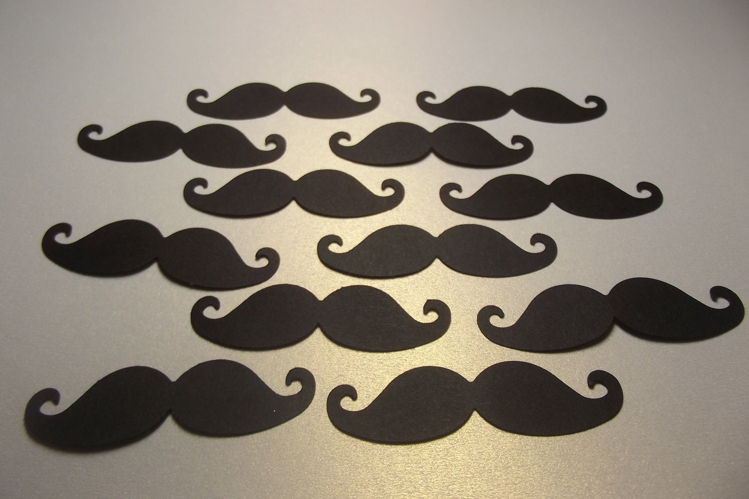 100 Black Mustache Diecuts/Table Confetti/Party Supplies/Embellishments