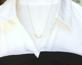 Delicate gold necklace - bar necklace - Geometric gold necklace, Minimalist Gold Filled Tube Necklace -  Modern, Minimal, Simple Necklace