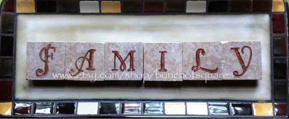 family stone tile magnet (set of 6 letters only)