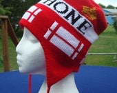 English Phone Box Ear Flap Hat