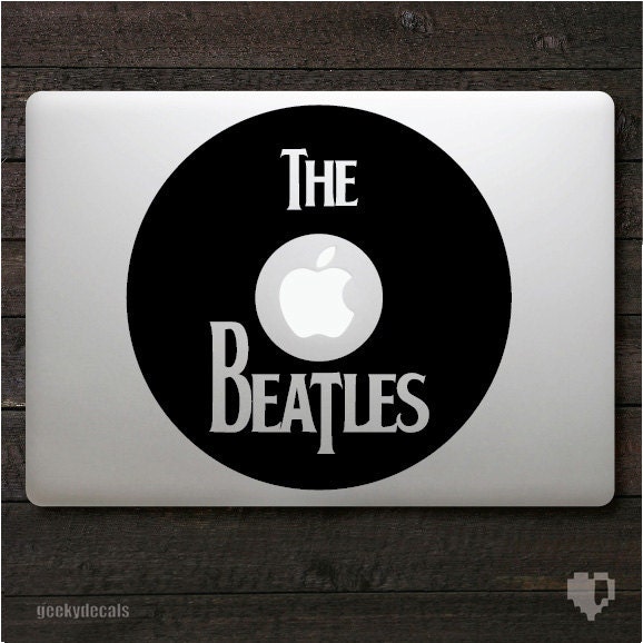 The Beatles record Macbook Decal