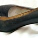 Vintage Black Ostrich Leather Heels 7.5