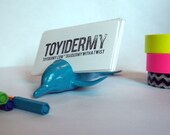 SALE Turquoise Dolphin Business Card Holder