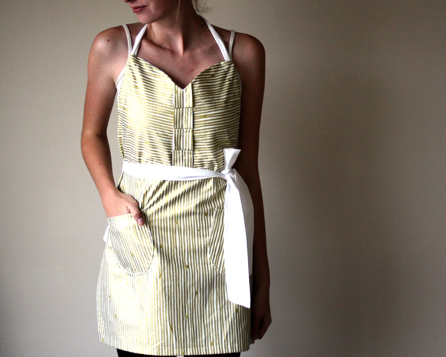 The Gold Stripe Apron