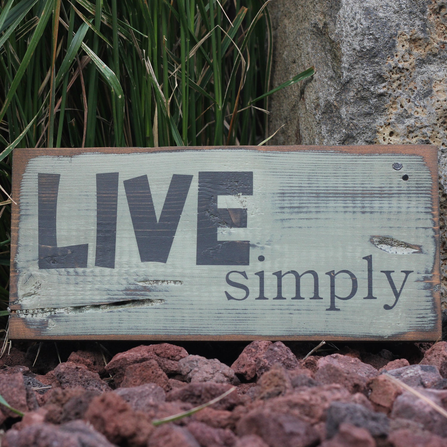 Reclaimed painted and distressed wood sign by MannMadeDesigns4