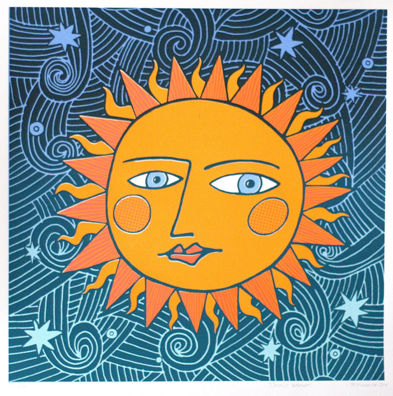 Cosmic Wheels, screenprint