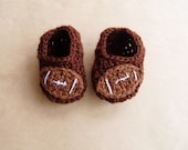 Toddler Slippers, Football Slippers, Crochet Slippers