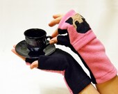 Pug Fingerless Gloves  with Pockets for Dog Lovers