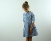 Vintage Dress in Blue 1950s - udaskids