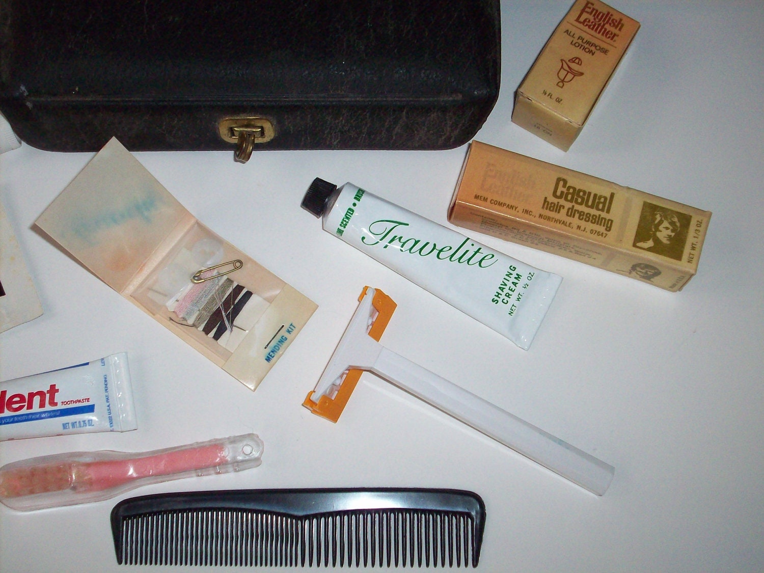 Vintage Western Airlines Travel Overnight Kit Black Vinyl Airline Travel Kit Aviation Advertising