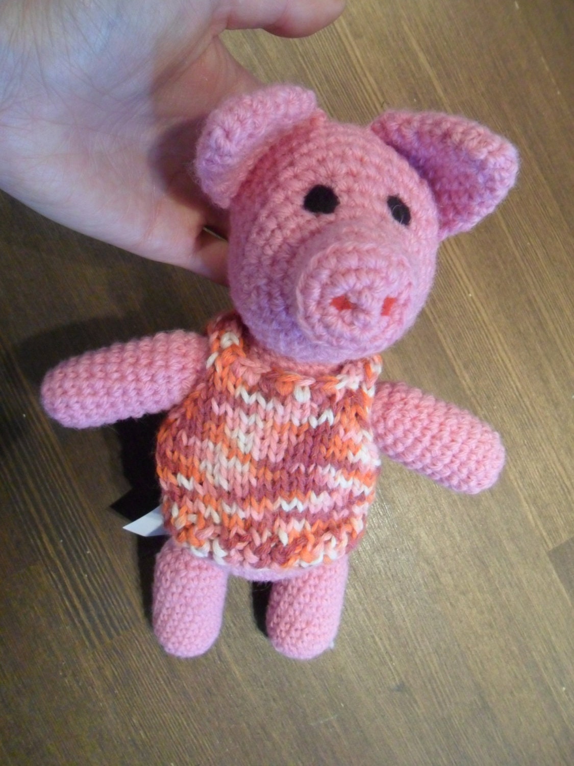 Piglet- Handmade Winnie the Pooh Amigurumi crochet doll Home decor birthday gift Baby toy