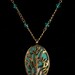 Light Copper Coral Necklace With Swarovski Crystals