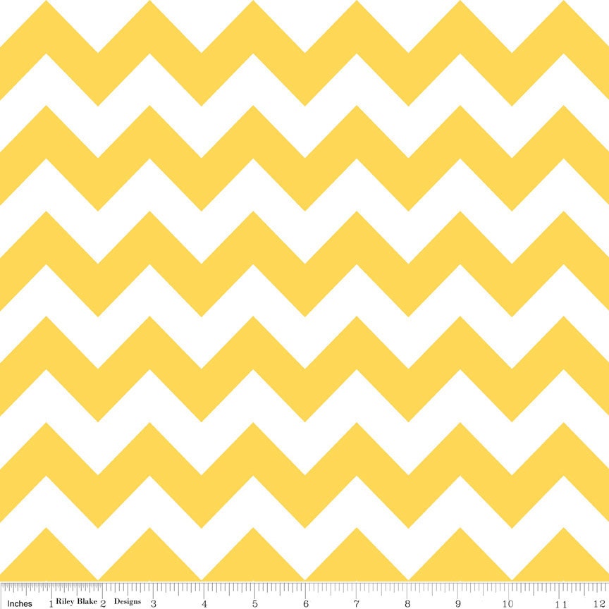 Chevrons (Yellow) by Riley Blake - Half Yard