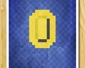 Minimalist 8-Bit Super Mario Bros Poster Art - Based on a video game by Nintendo - 11x17