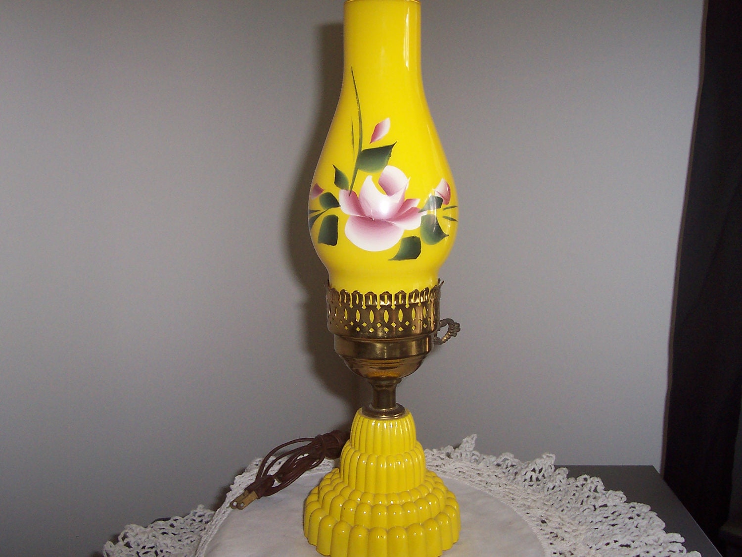 Yellow Hurricane Lamp