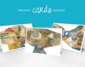 Set of notecards. Notecard set.  Blank cards.  Blank greeting cards. Southwestern.  Mixed media collage cards