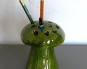 Vintage Pencil Holder Mushroom Retro Office Desk