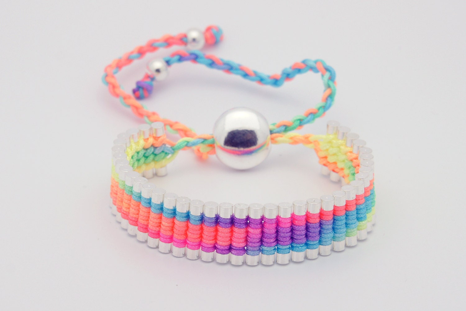 Link Friendship Bracelet - Rainbow Neon Color - (One Direction)