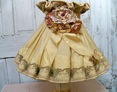 French ornate lampshade vintage shabby chic embellished time worn lighting home decor Anita Spero