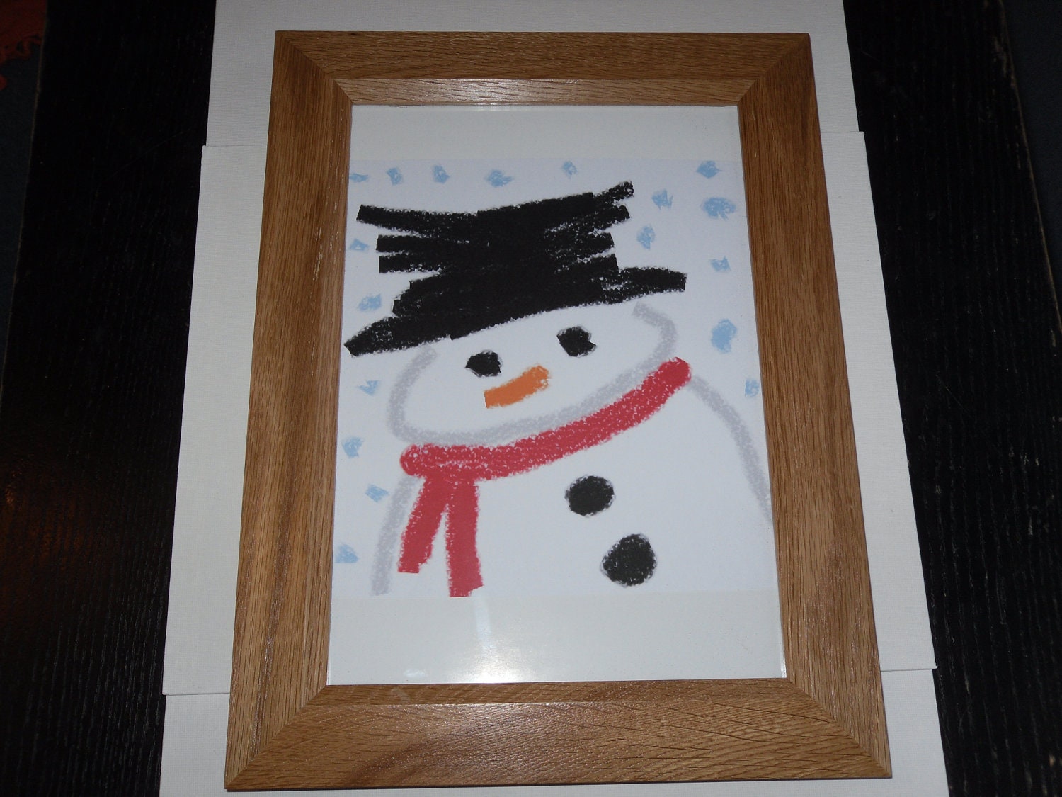 Fuzzy Snowman & Christmas  A4 Print, original design, options available