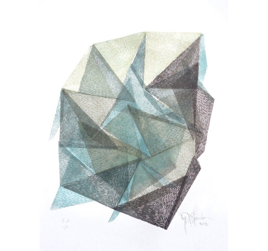 ORIGINAL LINOCUT "Philosopher's stone III."