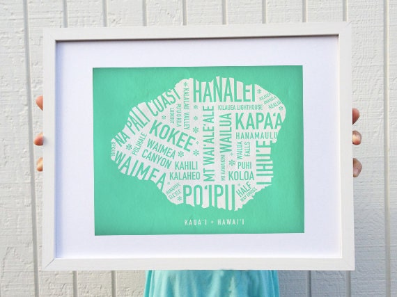 Kauai Map Print