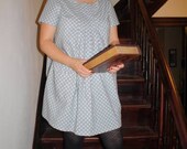 Gray Woman's Dress Tunic Japanese Design Made to Order