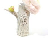 Decorative Porcelain Vase Tree with Bird MADE TO ORDER - MuddyHeartPottery Decorative Porcelain Vase Tree with Bird MADE TO ORDER - MuddyHeartPottery