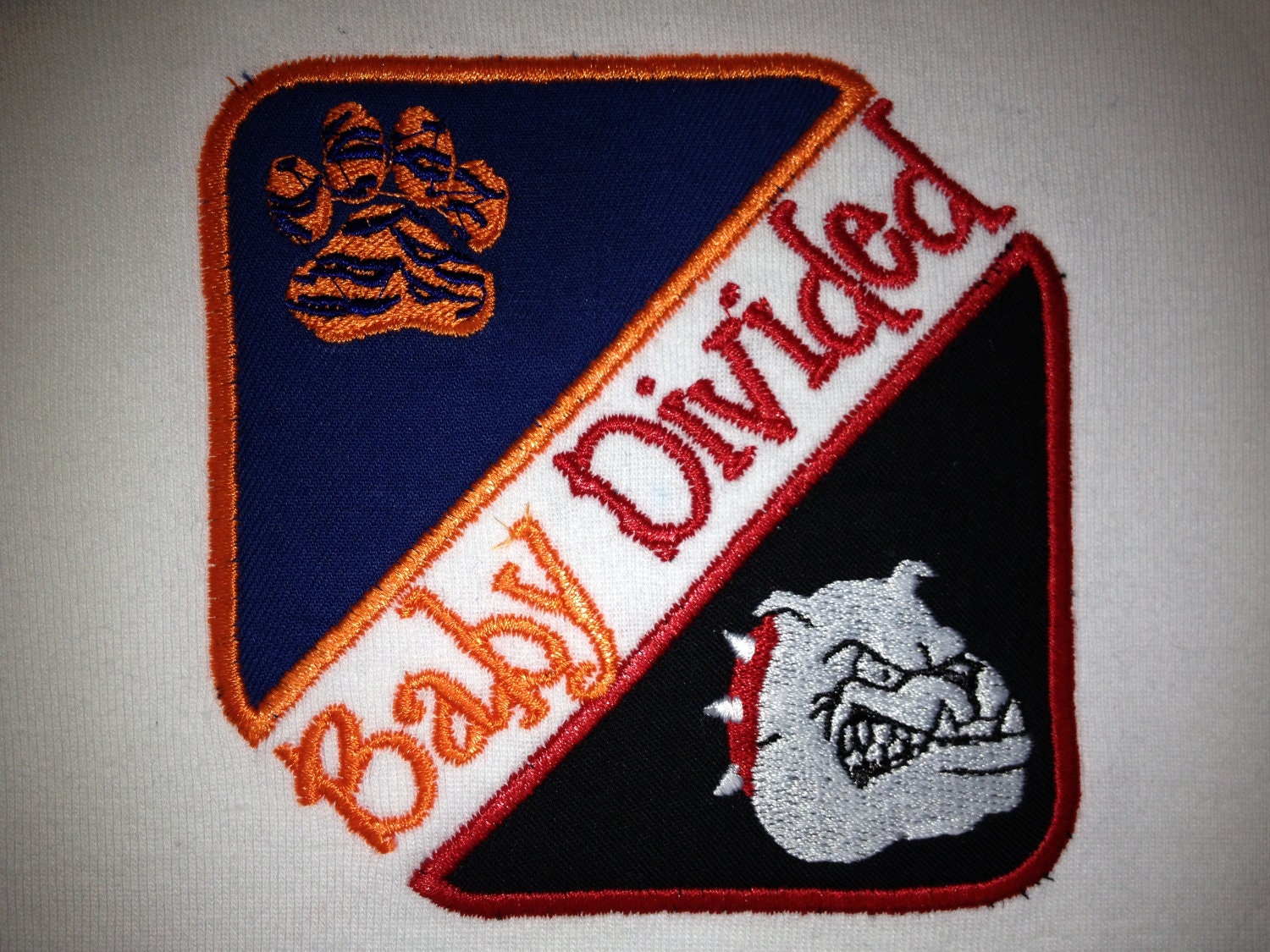 Baby Divided with applique Auburn vs Georgia