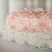 Newborn Ruffle Stretch Wrap, Newborn Photo Prop, Baby Ruffle Wrap/Mini Blanket, Baby Girl Ruffle Wrap -  Ivory, Pink or Brown