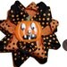Black and Orange Halloween Pumpkin Hairbow, Halloween bows, Jack o Lantern bow, Pumpkin hair bows, christmas gifts, stocking stuffers