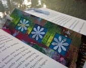 Colorful Flower Cut-out Bookmark: Abstract bookmark, flower punch paper in pretty windows