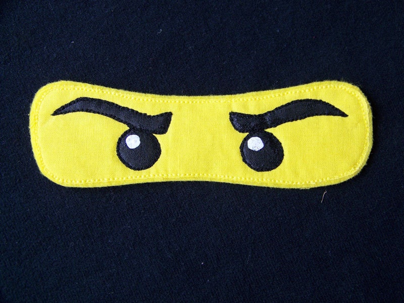 Medium Lego Ninjago Eyes Iron-on Patch / Applique