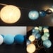 20 Mixed Blue Sky Tone Handmade Cotton Balls Fairy String Lights Party Patio Wedding Floor Table or Hanging Gift Home Decoration