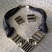70s Wilma Spagli Black Leather Bib Necklace Vintage Designer Eclectic Jewelry GVS team