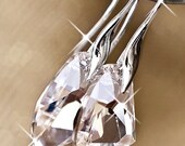 Swarovski Crystal Bridal Earrings, Clear Swaroski Crystal Earrings, Teardrop Crystal Earrings, Bridesmaid Earrings, Wedding Jewellery