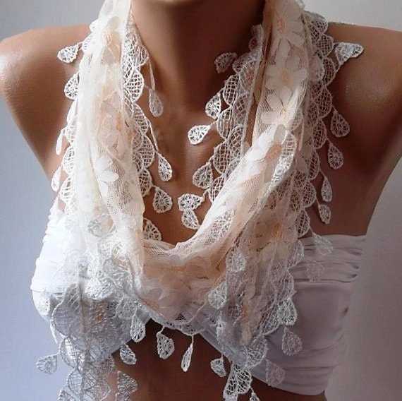 Elegant scarf lace scarf