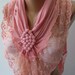 Georgeus Scarf Elegance Scarf Feminine Scarf /Shawl...Pink scarf