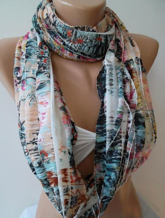 Infinity Scarf Loop Scarf Circle Scarf -- Elegant -It made with good quality chiffon fabric