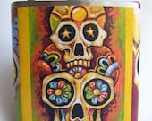 Sugar Skull Flask  - Full wrap