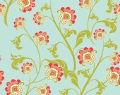 Avignon Vine Blue 1 Yard Cut