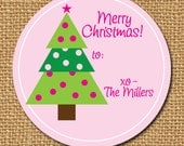 Christmas Sticker, Personalized Holiday Gift Label, Christmas Gift Tags, Custom Holiday Labels