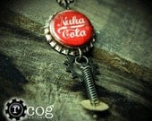 Nuka Cola Necklace - with Sprocket/Gear and Unique Charm - Fallout Wasteland Jewelry