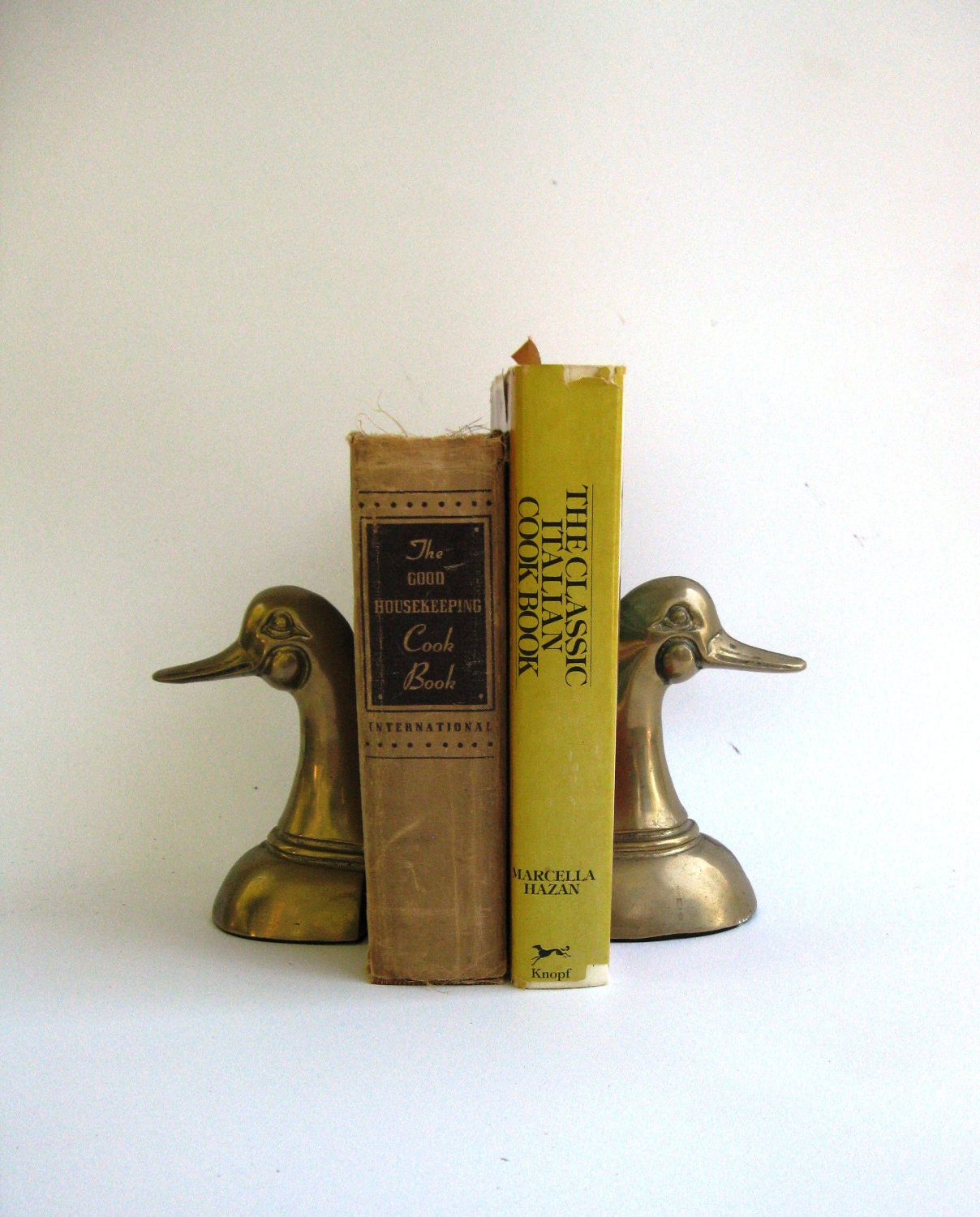 SHIPPING INCLUDED Vintage Brass Duck Bookends